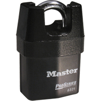 Cadenas prot&eacute;g&eacute; ProSeries, Noir, Cl&eacute;s diff&eacute;rentes, Acier lamin&eacute;, Largeur de 2-3/8" - Master Lock 6321