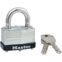 Cadenas lamin&eacute;, Argent, Cl&eacute;s identiques, Acier lamin&eacute;, Largeur de 1-3/4" - Master Lock 500KABRK