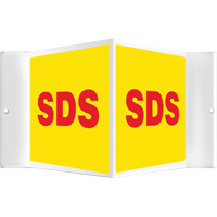 "SDS" Projection Sign, 8" x 12", Plastic, English - Accuform NMC PSP768