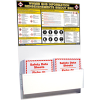 Postes d'information SGH, Anglais & français, Compris reliures - Incom Top Tape & Label GHS1019