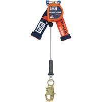 C&acirc;ble de s&eacute;curit&eacute; autor&eacute;tractable pour rebord Nano-Lok, 8', Acier inoxydable, Stationnaire - 3M DBI Sala Protection Contre Les Chutes 3500219
