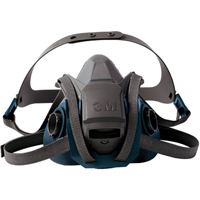 6500QL Series Half Facepiece Respirator With Quick-Latch Drop-Down Feature, Silicone, Medium - 3M 6502QL