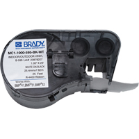 Label Maker Cartridge, White - Brady M4C-1000-595-BK-WT