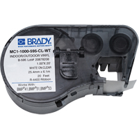 Cartouche pour imprimante d'&eacute;tiquettes, Blanc - Brady M4C-1000-595-CL-WT