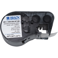 Label Maker Cartridge, Black - Brady M4C-1000-595-WT-BK