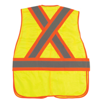 CSA Compliant High Visibility Surveyor Vest, High Visibility Lime-Yellow, Medium, Polyester - Zenith Safety Products 
