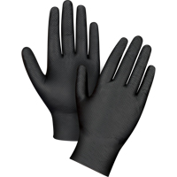 Gants d'examen de poids lourd &agrave; prise tactile, Petit, Nitrile, 8 mils, Sans poudre, Noir - Produits de sécurité Zenith 