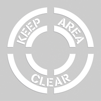 Floor Marking Stencils - Keep Area Clear, Pictogram, 20" x 20" - Accuform NMC PMS211