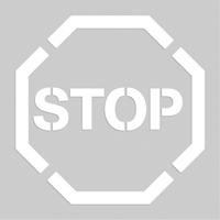 Pochoirs de marquage du sol - Stop, Pictogramme, 20" x 20" - Accuform NMC PMS205