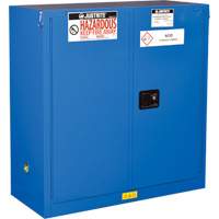 Armoires doubl&eacute;es pour rangement de mati&egrave;res dangereuses Chem-Cor, 30 gal., 43" x 44" x 18" - Justrite 8630282