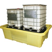 GRV double sans drain 4000i, Capacit&eacute; de d&eacute;versement 750 gal. US, 113" x 71" x 32" - Enpac 5480-YE