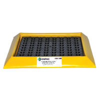 Spillpal Flexible Workstation With Grates, 10 US gal. Capacity, 2' W x 2' L x 3" H, Foam Wall - Enpac 5750-YE-G