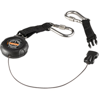 Squids&reg; 3000 Tool Lanyard, Retractable, Dual Carabiner - Ergodyne 19300
