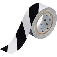 Ruban de marquage pour planchers ToughStripe, 2" x 100', Polyester, Noir et blanc - Brady 104319