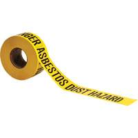 Barricade Tape, English, 3" W x 1000' L, 3 mils, Black on Yellow - Brady 91456