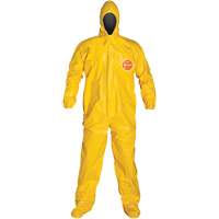 Hooded Chemical-Resistant Coveralls, Tychem&reg; 2000, 2X-Large, Yellow - Dupont Personal Protection QC122T-2X