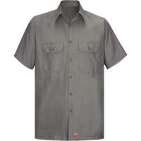 Chemise &agrave; manches courtes en tissu ind&eacute;chirable, Hommes, 2T-Grand, Gris - Red Kap SY60GY-SS-XXL