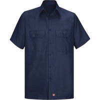 Chemise &agrave; manches courtes en tissu ind&eacute;chirable, Hommes, Petit, Bleu marine - Red Kap SY60NV-SS-S