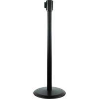 Slimline TensaBarrier&reg; Receiver Post, 38" High, Black - Tensator 890B-33-33-RCV