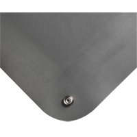 Tapis antifatigue dissipateur d'&eacute;lectricit&eacute; statique no 791, 3' la x 5' lo x 1/2" &eacute;p, PVC, Lisse, Gris - Wearwell 791.12X3X5GY