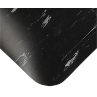 Tile-Top Select Anti-Microbial Mats No.494, Smooth, 2' x 3' x 1/2", Black/White, PVC - Wearwell 494.12X2X3BWH