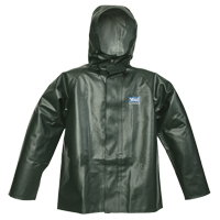 Journeyman Chemical Resistant Rain Jacket, Medium, Green, Polyester/PVC - Viking 4125J-M