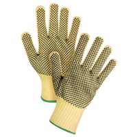 Double-Sided Dotted Seamless String Knit Gloves, 8/Medium, 7 Gauge, PVC Coated, ASTM ANSI Level A2/EN 388 Level 3 - Zenith Safety Products 