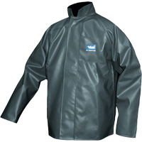 Journeyman Chemical Resistant Rain Jacket, Polyester, Small, Green - Viking 4110J-S
