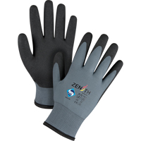 Gants enduits de premi&egrave;re qualit&eacute; ZX-30°, 9/Grand, Rev&ecirc;tement PVC, Calibre 15, Enveloppe en Nylon - Produits de sécurité Zenith 