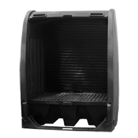 Abris de confinement des d&eacute;versements avec drain, 61" lo x 37,25" la x 72,75" h, Capacit&eacute; de charge 1000 lb - Black Diamond 4062-BD-D