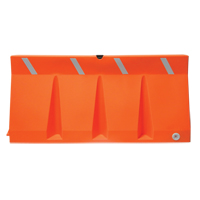 Barri&egrave;res de circulation, Rempli d'eau, 69,75" lo x 33,75" h, Orange - Diversified Plastics Inc. TB-6-10