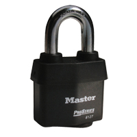 Cadenas Pro-Series Weather Tough, Noir, Cl&eacute;s diff&eacute;rentes, Acier lamin&eacute;, Largeur de 2-5/8" - Master Lock 6127