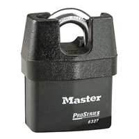 Cadenas prot&eacute;g&eacute; ProSeries, Noir, Cl&eacute;s diff&eacute;rentes, Acier lamin&eacute;, Largeur de 2-5/8" - Master Lock 6327