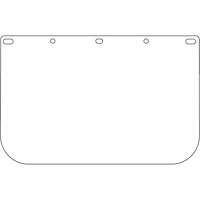 Dynamic Die Cut Faceshield Visor, Polycarbonate, Clear Tint - PIP Global Safety EP815P/60