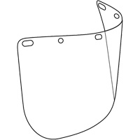 Visi&egrave;re d&eacute;coup&eacute;e &agrave; l'emporte-pi&egrave;ce Dynamic, Polycarbonate, Teinte Transparent - PIP Global Safety EP815PF/60