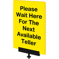 Sign Bracket for Portable Post, Black - Tensator BRACKET-NOSC-33