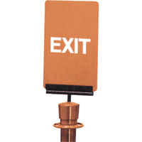 "Exit" Crowd Control Sign, 11" x 7", Plastic, English - Tensator HDFRAME071133VS01