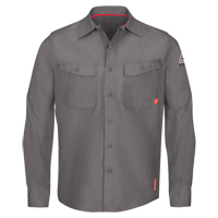 Chemises de travail IQ Endurance pour hommes, Petit, Gris - Bulwark QS40GY-RG-S