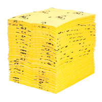 Tampons d'avertissement de premi&egrave;re qualit&eacute; - absorbants haute visibilit&eacute;, Universel, 15" x 18", 24,4 gal. d'absorption - Produits de sécurité Zenith 