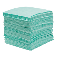 Feuilles absorbantes li&eacute;es de premi&egrave;re qualit&eacute;, Mati&egrave;res dangereuses, 15" x 18", 30 gal. d'absorption - Produits de sécurité Zenith 