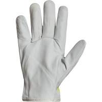Gants de conducteur haute visibilit&eacute; avec bandes r&eacute;fl&eacute;chissantes Endura, 2T-Grand, Paume en Cuir fleur de ch&egrave;vre - Superior Glove Works Ltd. 378GAHVB-2XL