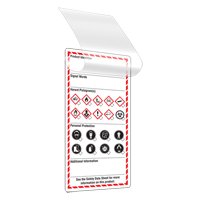 Self-Laminating Workplace Tags, Cardstock, 3" W x 6" H, English - Incom Top Tape & Label GHS1316