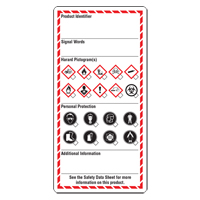 Workplace Labels, Cardstock, 3" W x 6" H, English - Incom Top Tape & Label GHS1317