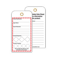 &eacute;tiquettes SGH pour le milieu de travail, Papier cartonn&eacute;, 3" la x 6" h, Anglais - Incom Top Tape & Label GHS1042