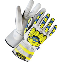 Gants sp&eacute;cialis&eacute;s antichocs haute performance, 3T-Grand, Paume en Ch&egrave;vre/Cuir fleur, Poignet &agrave; enfiler - Bob Dale Gloves 20-1-10698-X3L