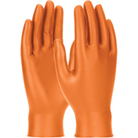 Grippaz Skins Ambidextrous Disposable Gloves, X-Large, Nitrile, 6-mil, Powder-Free, Orange - PIP Global Safety GP67256/XL
