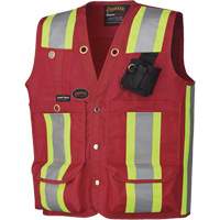 695 Veste de sécurité pour arpenteur/superviseur, Rouge, T-Grand, Polyester - Pioneer V1010710-XL