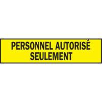Warning Barricade Tape, French, 3" W x 200' L, 3.5 mils, Black on Yellow - Brady 9491468