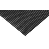 Wide-Ribbed Matting, Wiper, 3' x 75' x 1/8", Black - Zenith Safety Products 