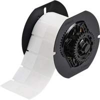 Self-Laminating Wire & Cable Label, Vinyl, 1" L x 2.6" H, Clear/White - Brady B33-131-427